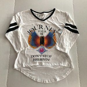NWT - JOURNEY TOUR 8I Don't Stop Believin' Women's Medium 3/4 Sleeves Long Back